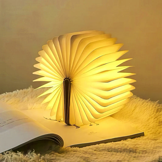 Portable Foldable Book Shaped Table Lamp