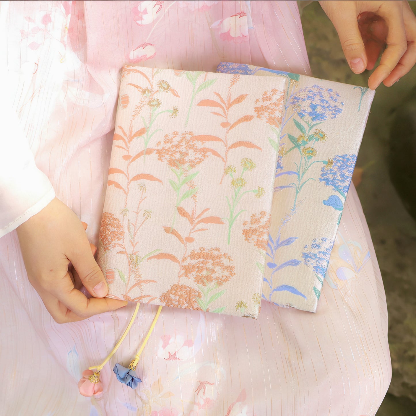 Floral Theme A5 Fabric Book Cover