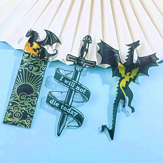 Fourth Wing Dragon Shaped Acrylic Bookmark