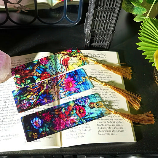 Acrylic Bookmark with Stained Glass Design