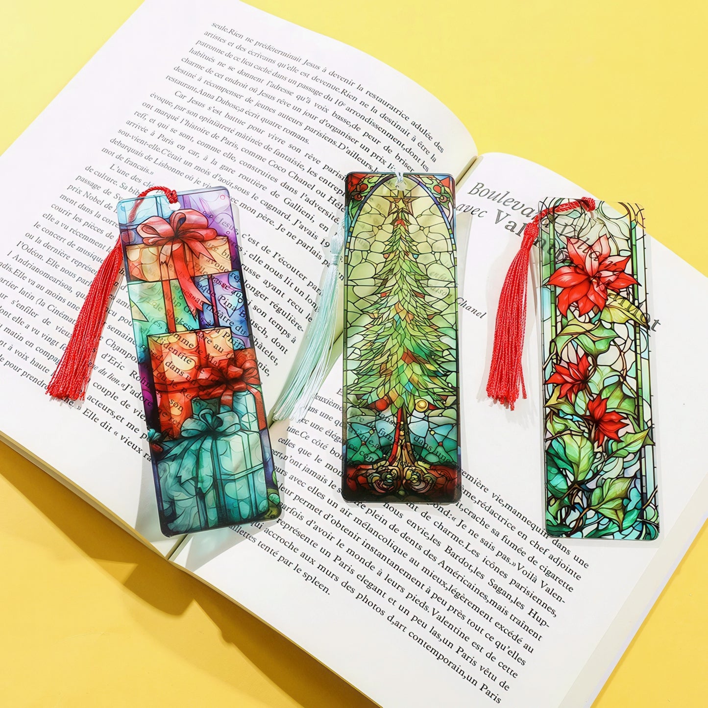 Christmas Theme Acrylic Bookmark
