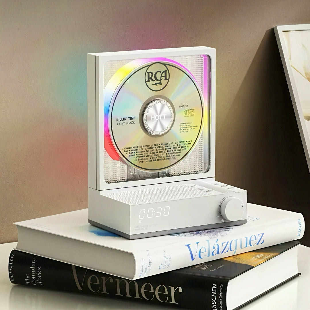 Portable Retro Bluetooth CD Player with HiFi Speaker
