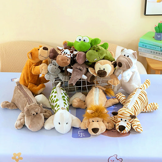 Animal Shaped Plush Pencil Case