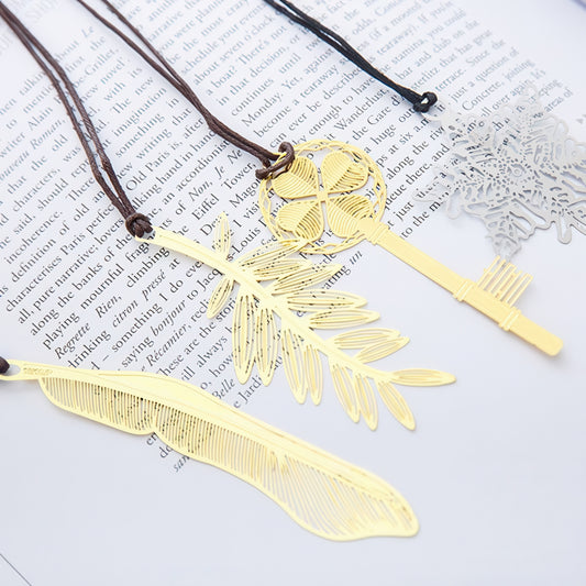 Retro 18K Gold Plated Bookmark
