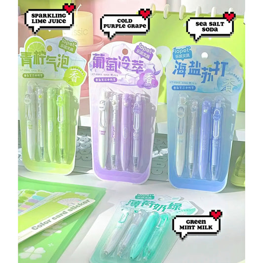 Scented Black Ink Gel Pen Set