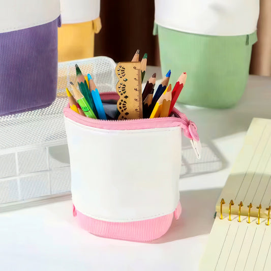 Vibrant Retractable Stand Up Pencil Case