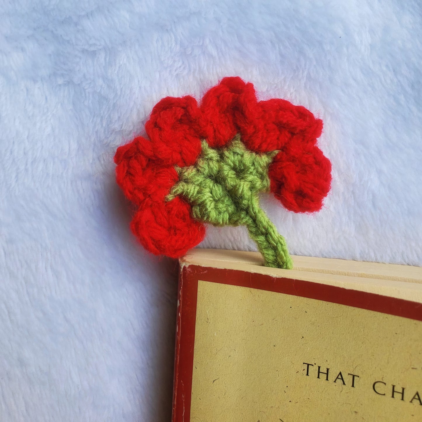 Handmade Crochet Flower Bookmark