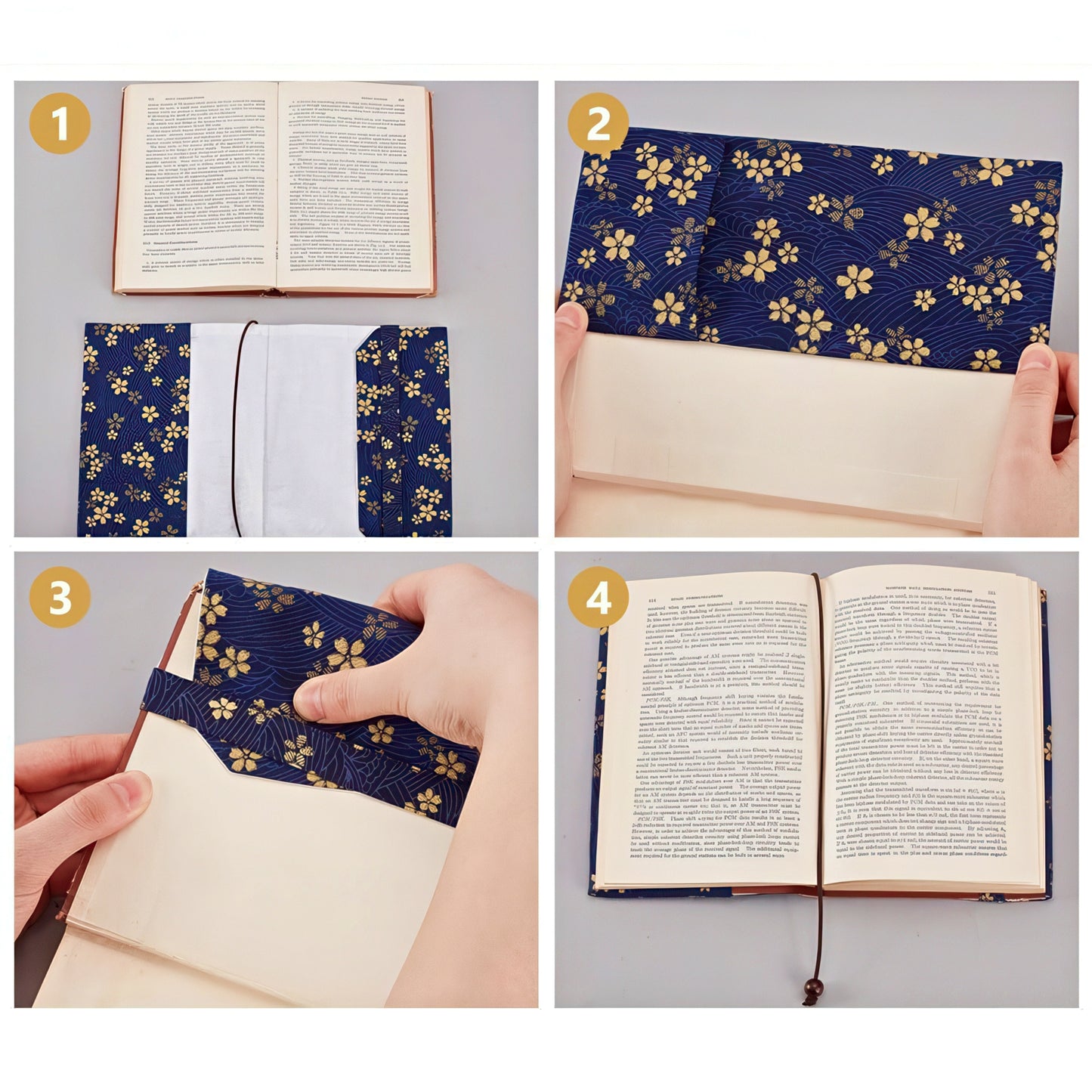 Couverture de livre en tissu de style oriental