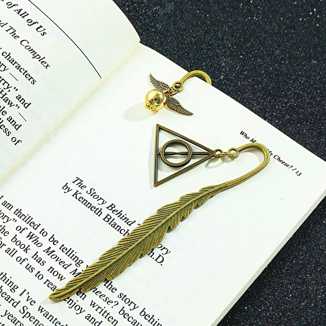Harry Potter Vintage Feather Metal Bookmark