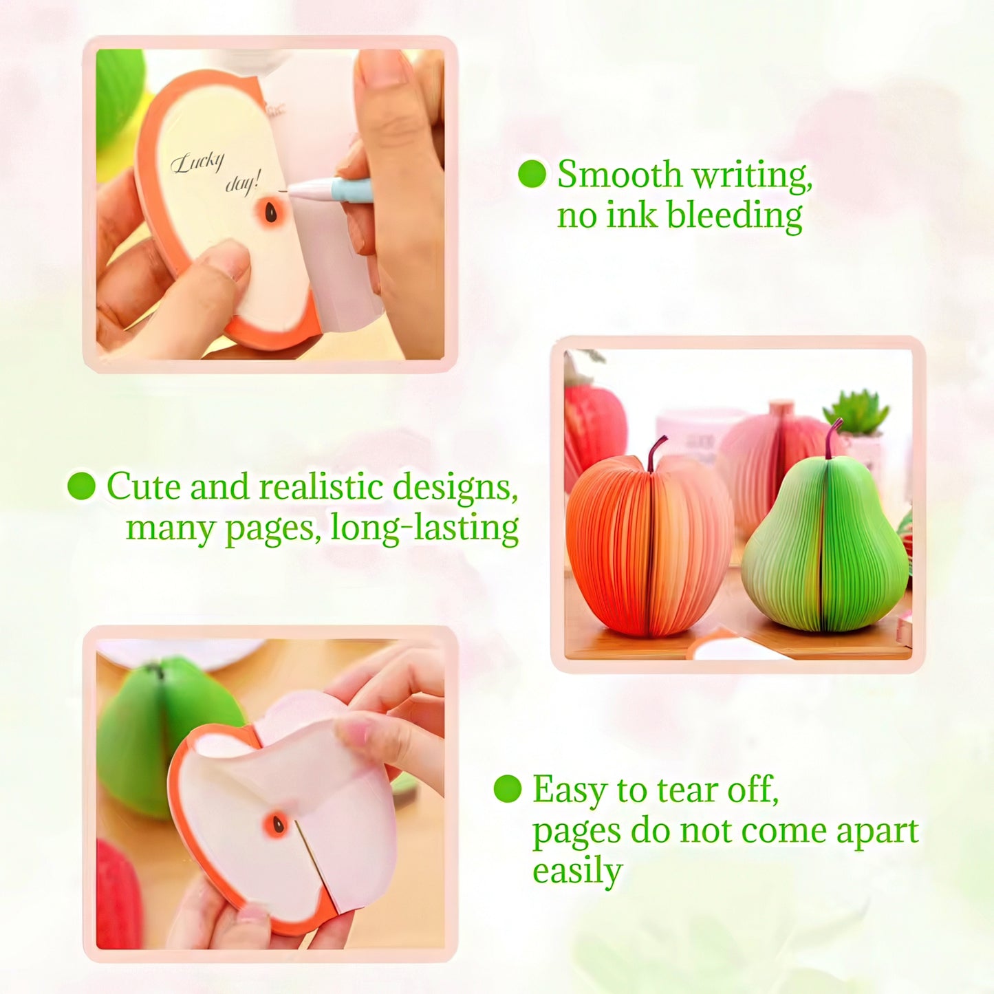 Blocs-notes en forme de fruits 3D