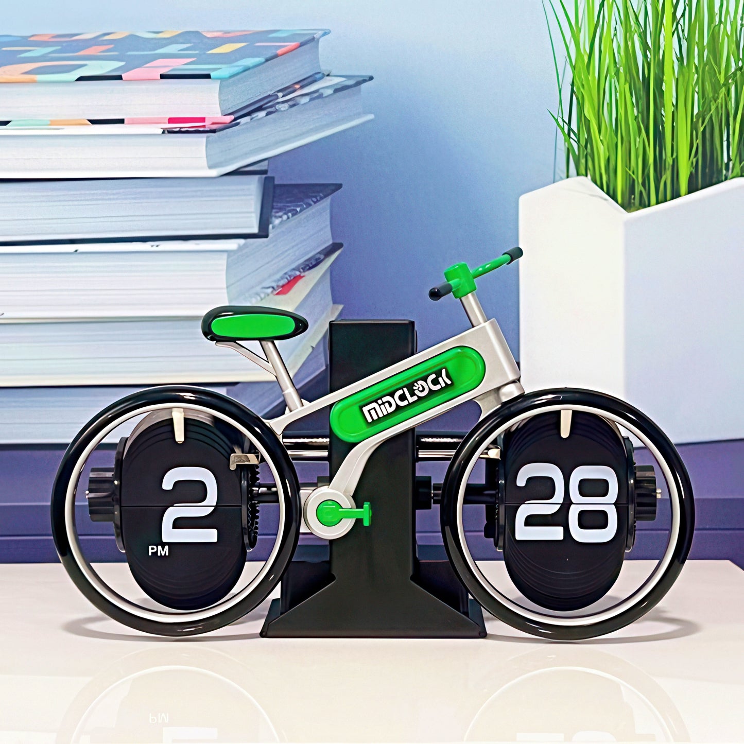 Bicycle Shaped Mechanical Flip Clock