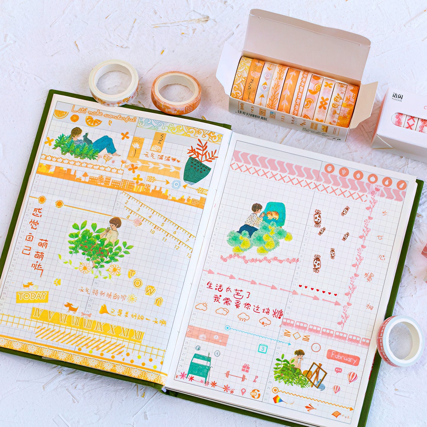 Colorful Patterns Washi Tape Set