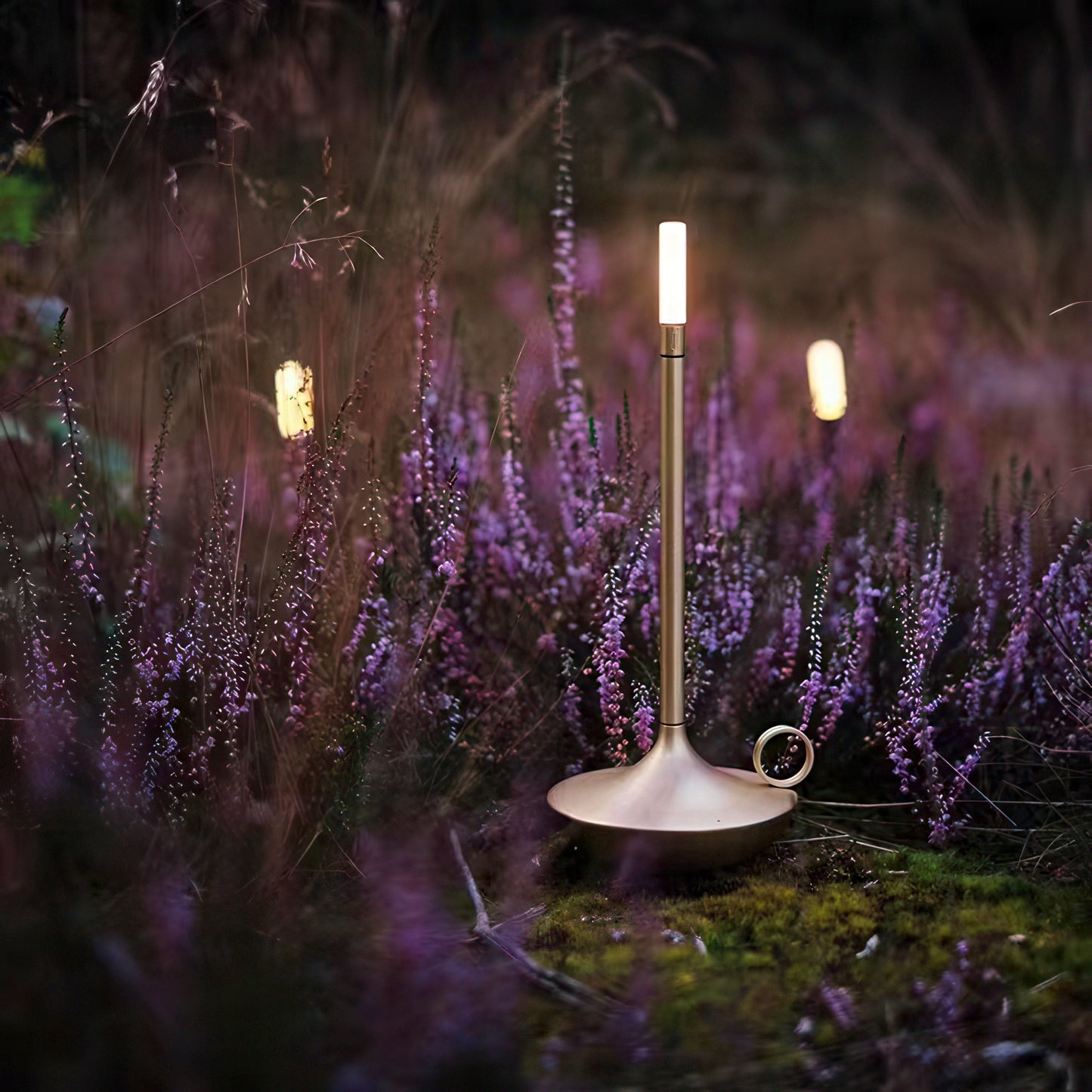 Rechargeable LED Table Lamp with Vintage Candle Design