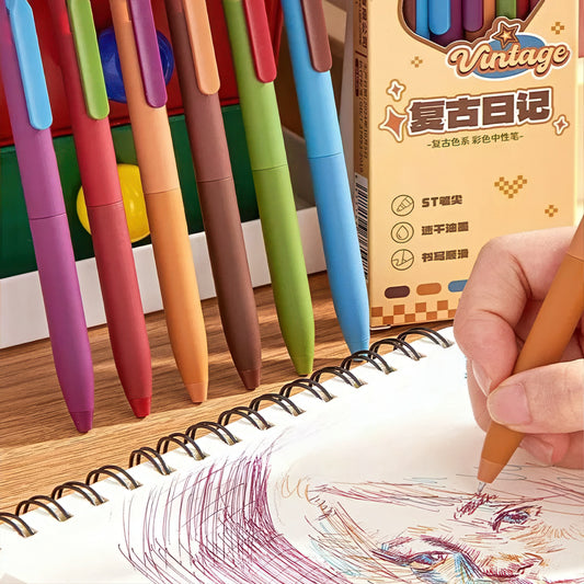 Vintage-colored Gel Pen Set