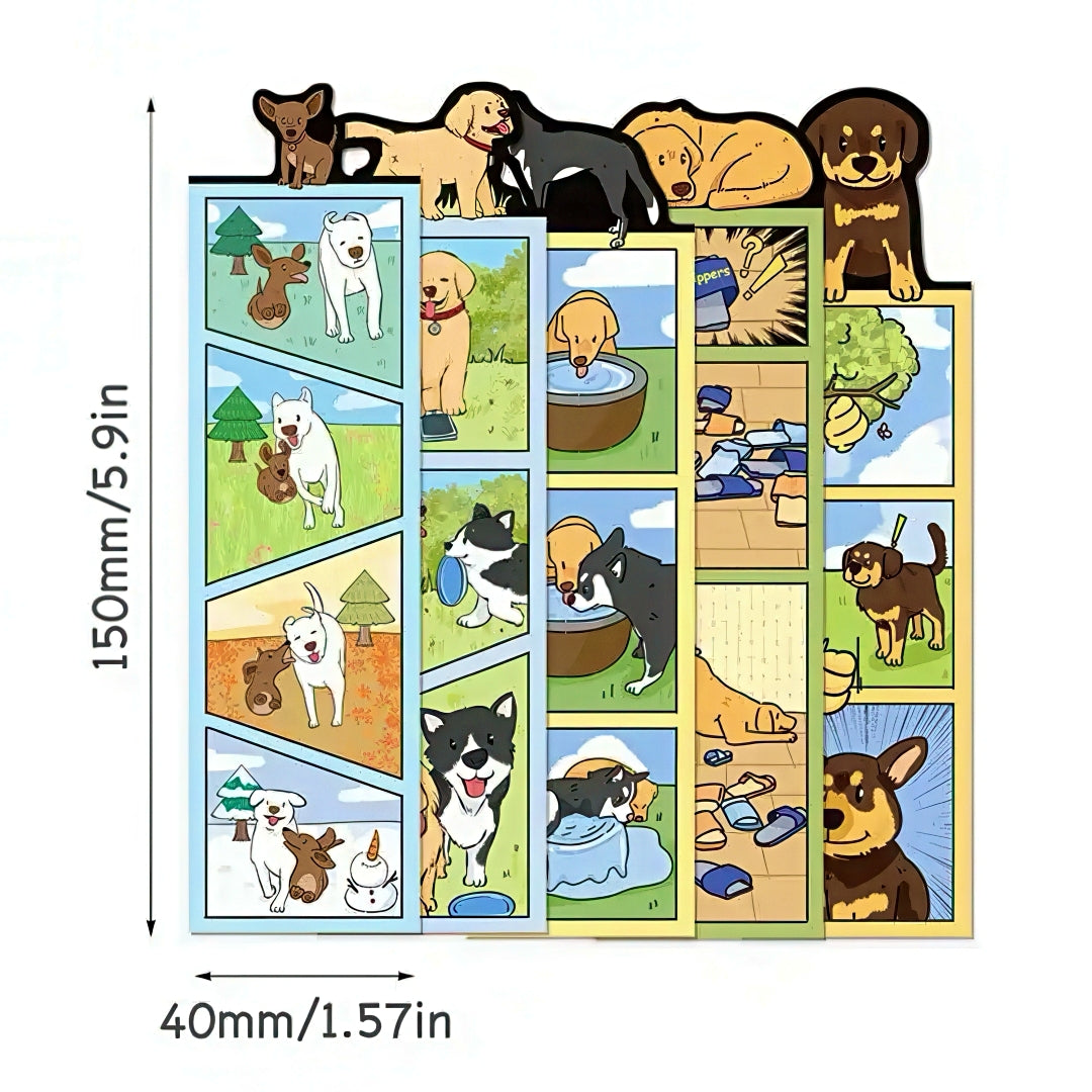 Dog Themed Paper Bookmark Set