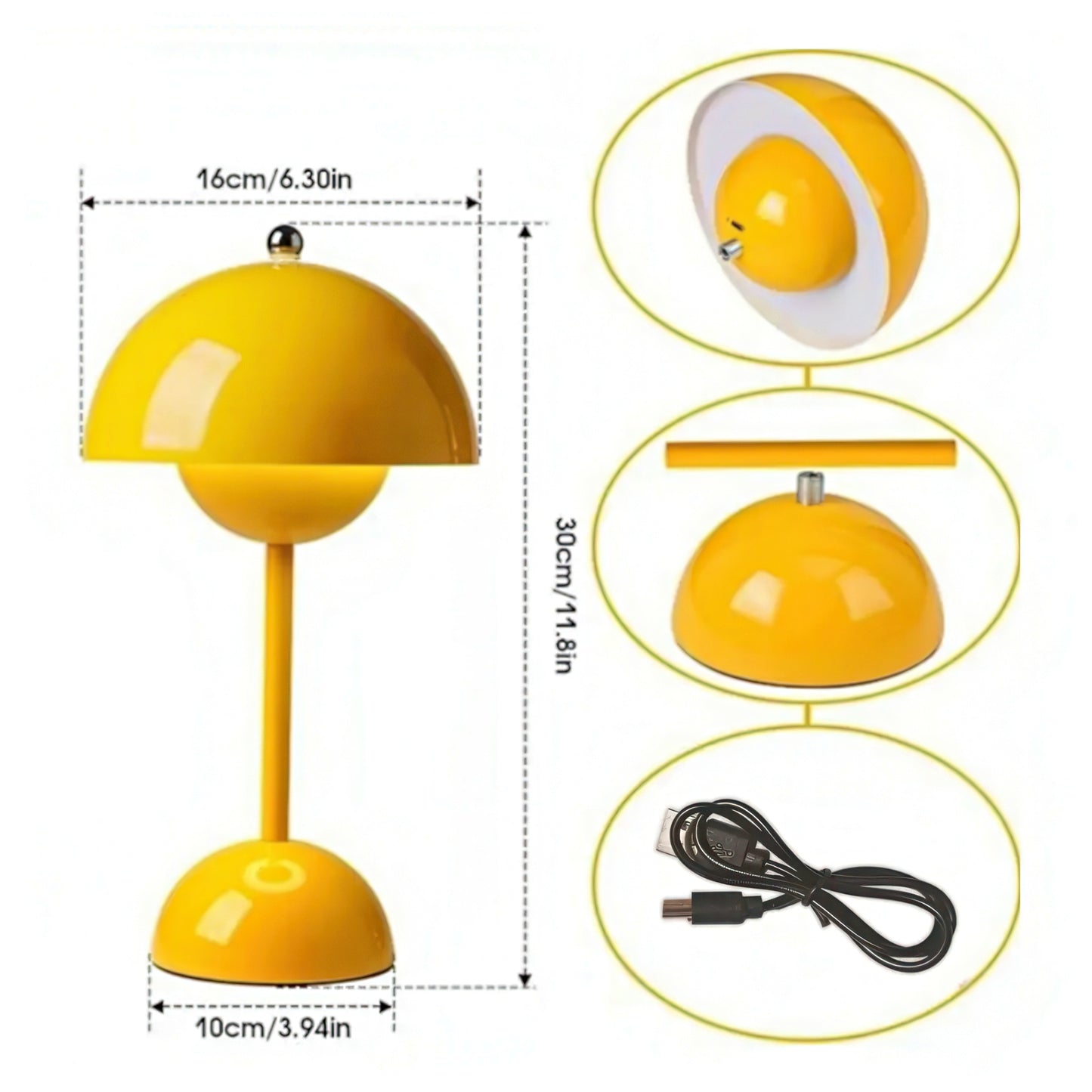 Mushroom Rechargeable LED Table Lamp