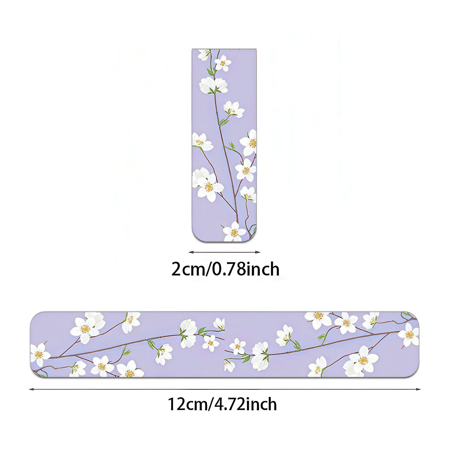 Flower Themed Magnetic Bookmark Set