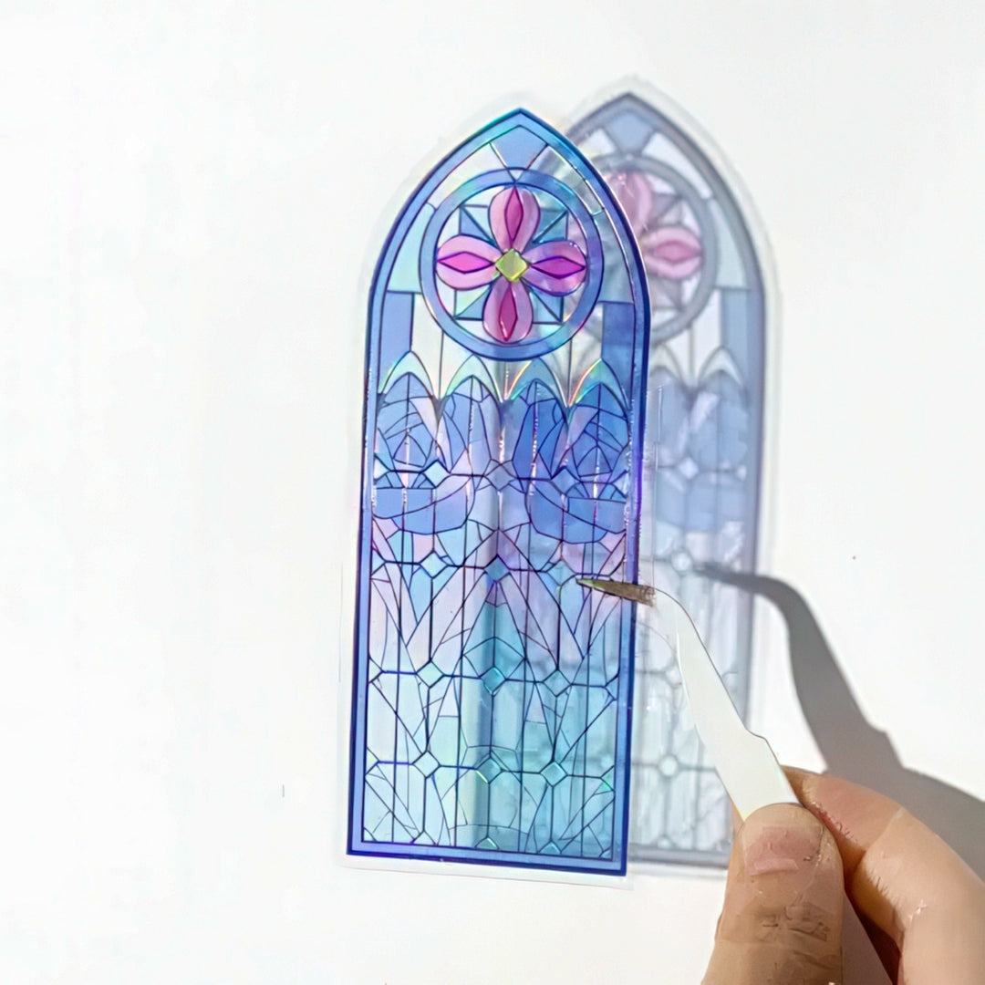Lattice Stained Glass Window Plastic Bookmark Set