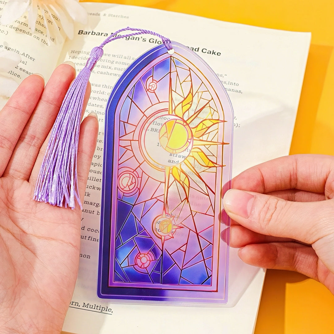 Sun and Moon Themed Acrylic Bookmark