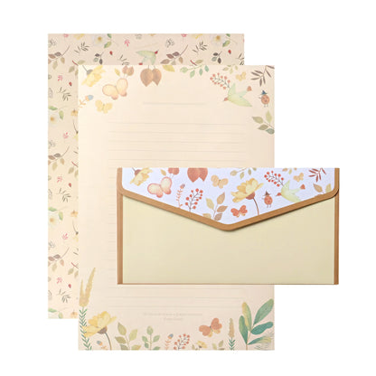 Retro Floral Theme Envelope Set