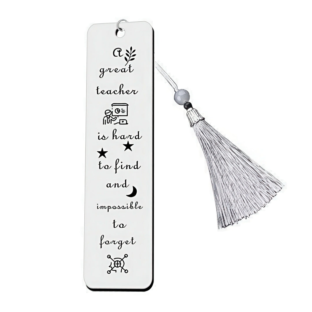 Stainless Steel Bookmark with Uplifting Message