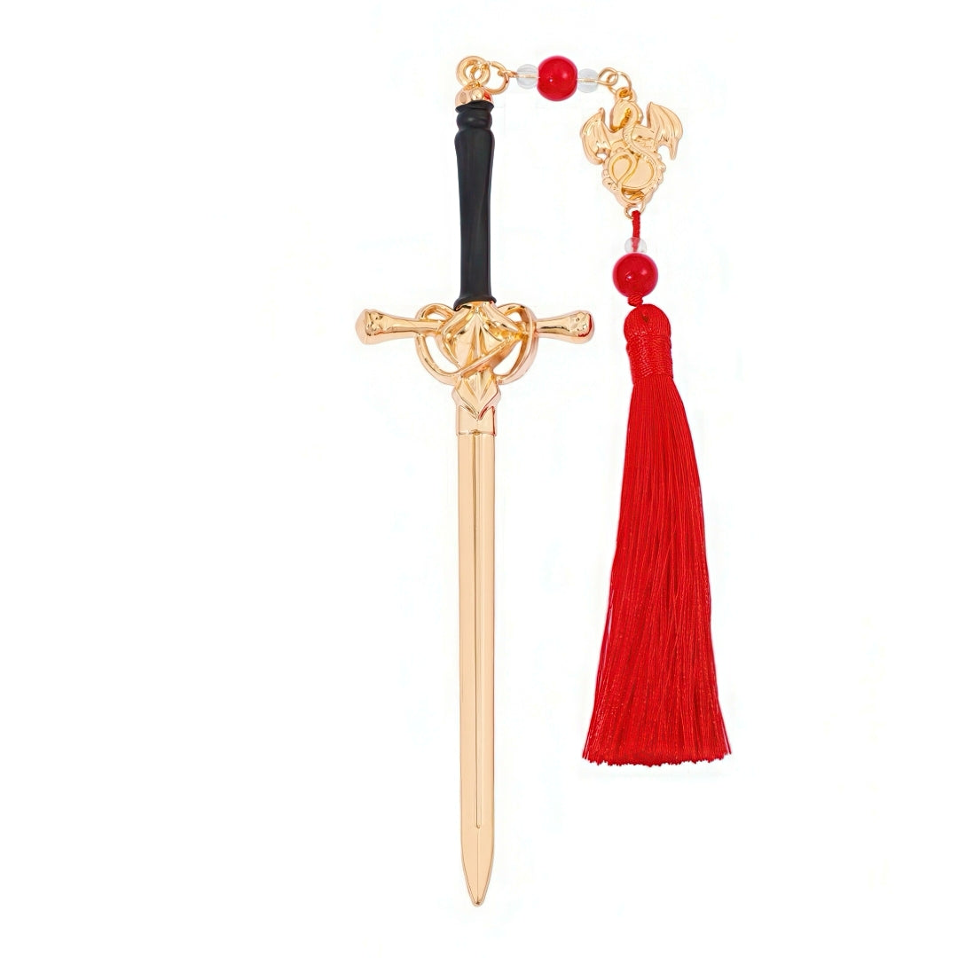 Fourth Wing Sword Shaped Metal Bookmark