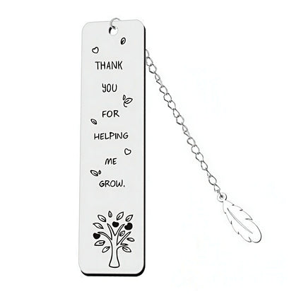 Stainless Steel Bookmark with Uplifting Message