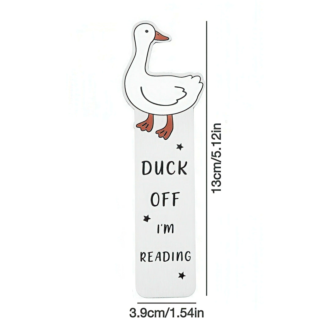 Cute Silly Goose Stainless Steel Bookmark