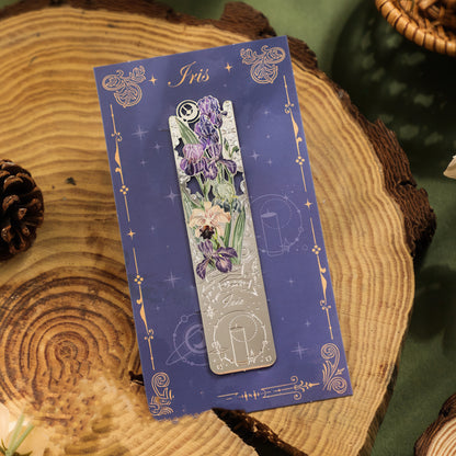 Romantic Flowers Metal Bookmark