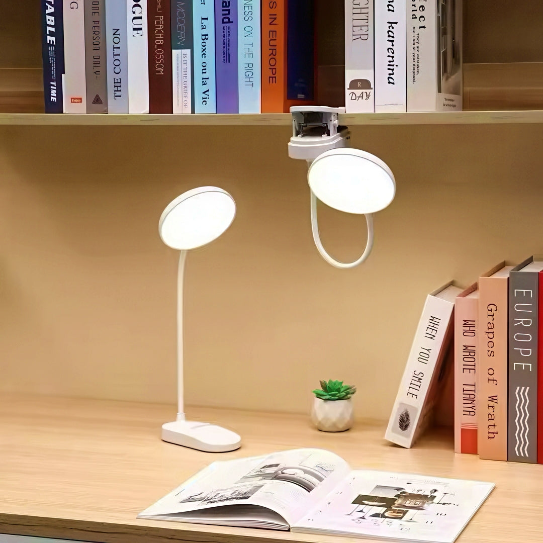 Portable Clip-on LED Desk Lamp with Flexible Hose Neck