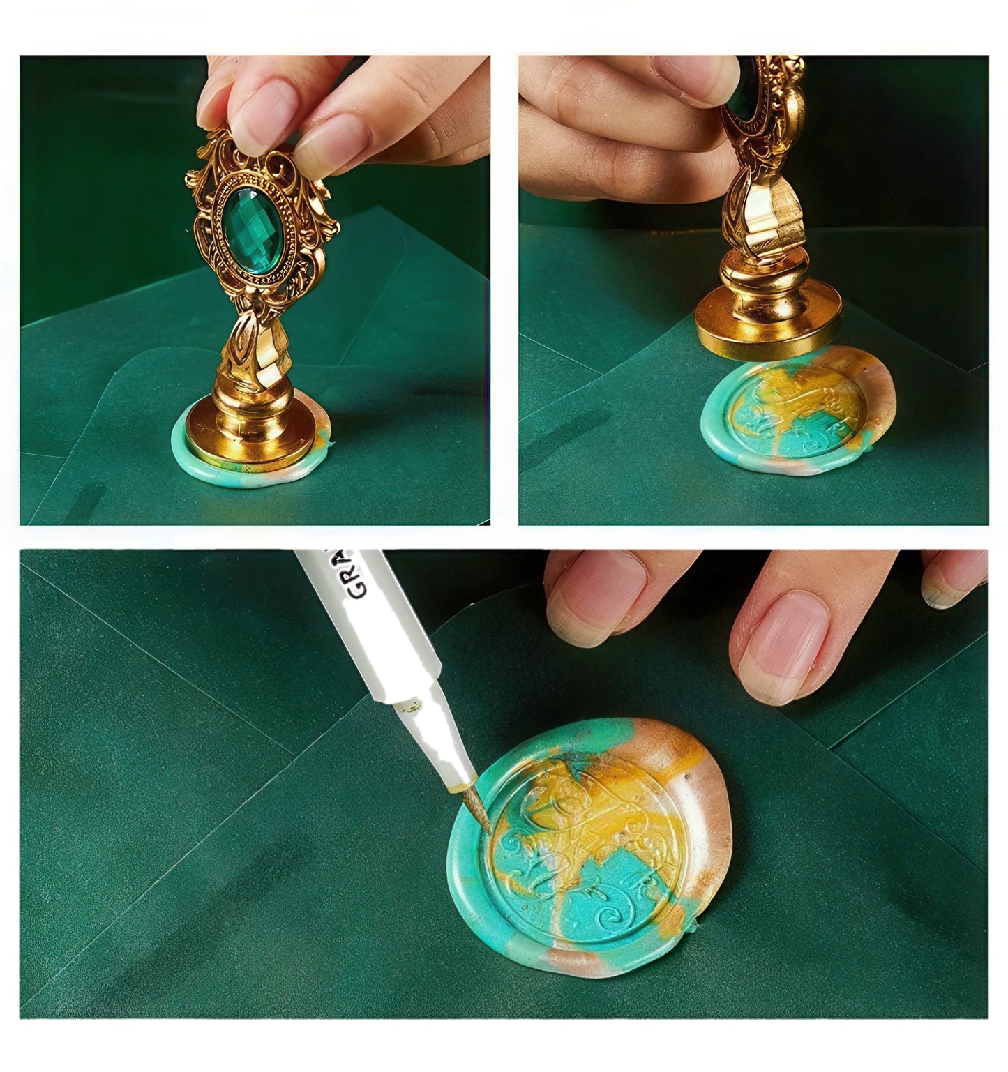 Vintage Styled Wax Seal Stamp Set