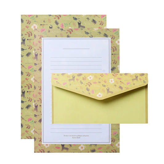Retro Floral Theme Envelope Set