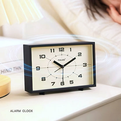 Retro Rectangular Silent Alarm Clock