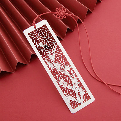 Chinese Themed Hollow Stainless Steel Bookmark