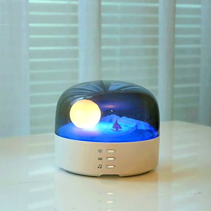 Portable Moon Scenery Nightlight with Bluetooth Speaker