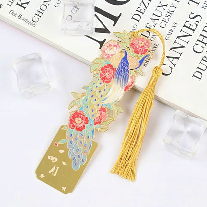 Birds and Flowers Themed Metal Bookmark