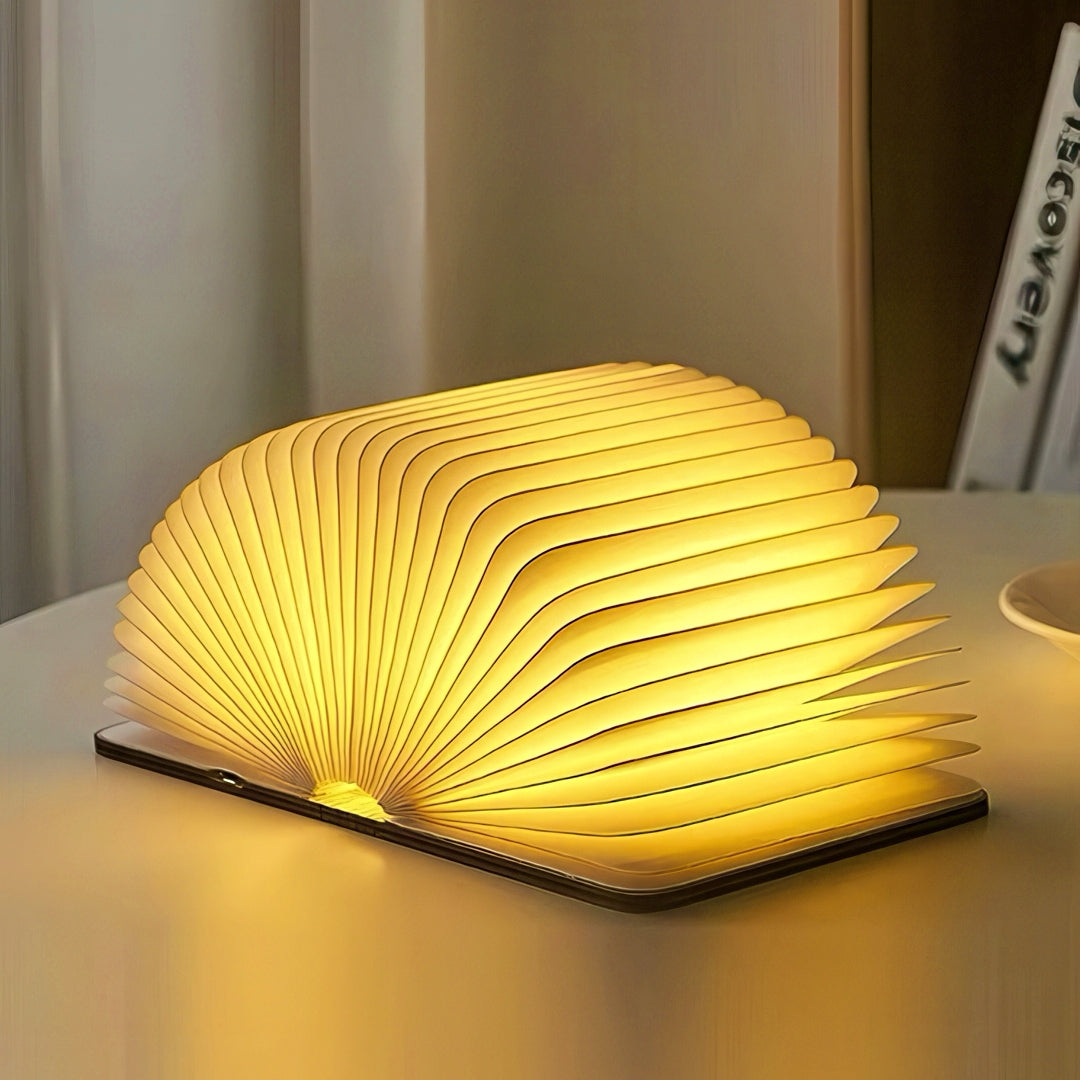 Portable Foldable Book Shaped Table Lamp