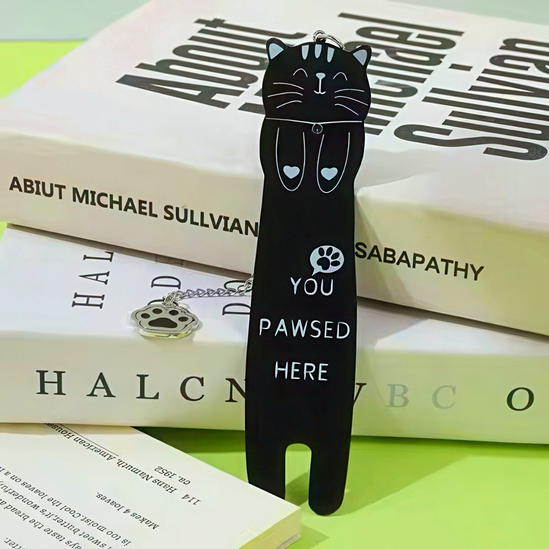Cute Kitten Stainless Steel Bookmark