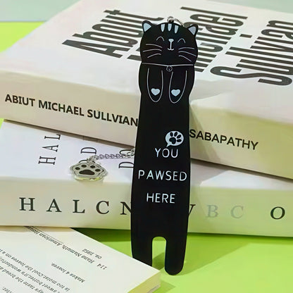 Cute Kitten Stainless Steel Bookmark