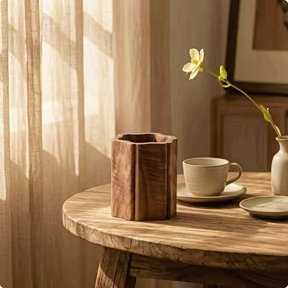Aesthetic Wooden Pen Holder