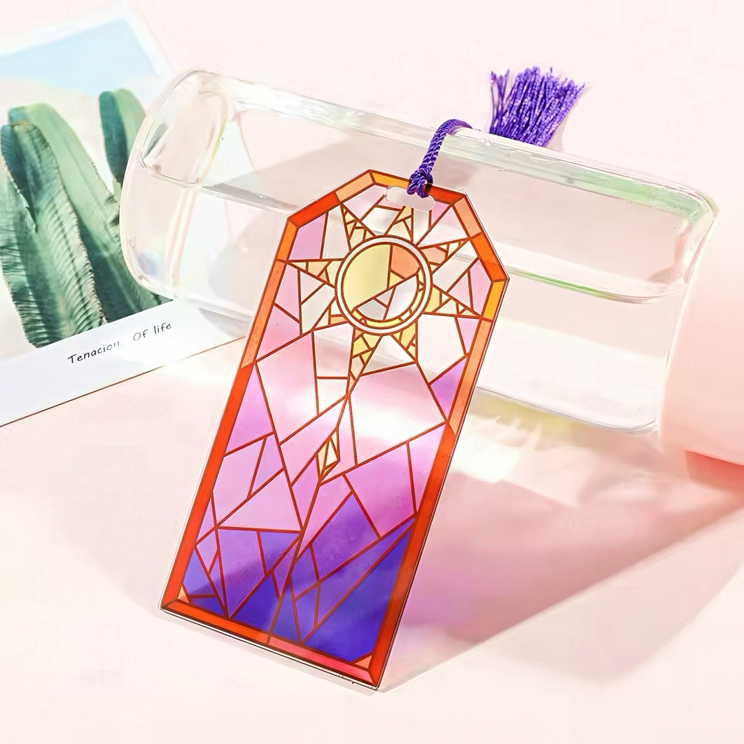 Sun and Moon Themed Acrylic Bookmark