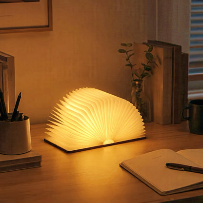 Portable Foldable Book Shaped Table Lamp