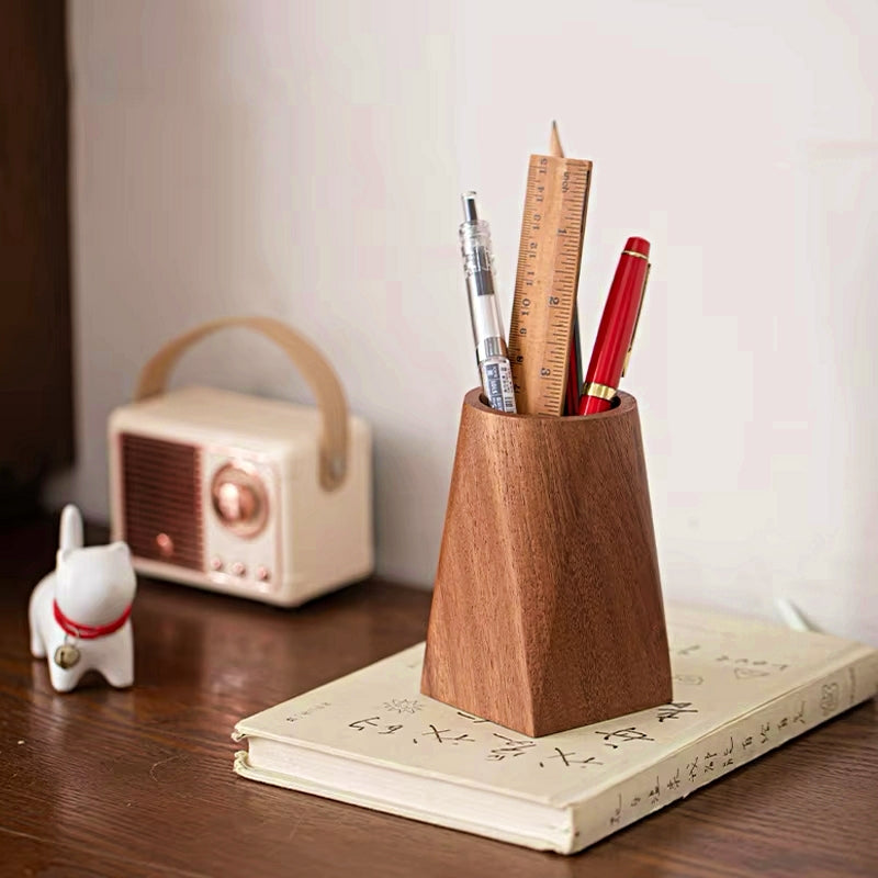 Aesthetic Wooden Pen Holder
