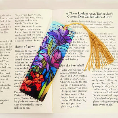Acrylic Bookmark with Stained Glass Design