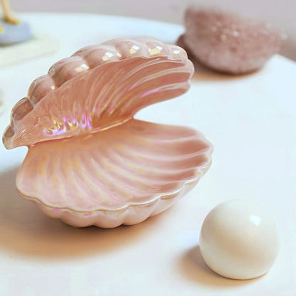 Ceramic Oyster with Pearl Nightlight