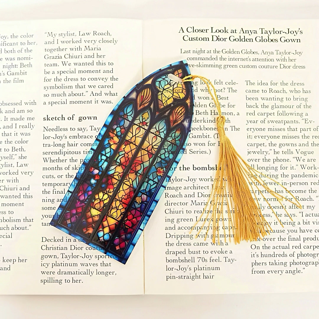 Acrylic Bookmark with Stained Glass Design