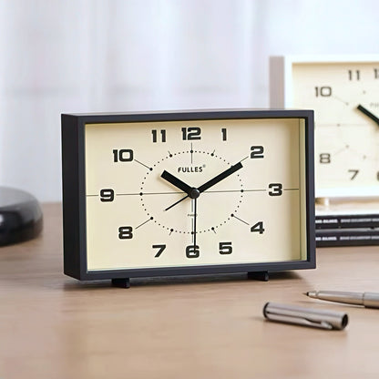 Retro Rectangular Silent Alarm Clock