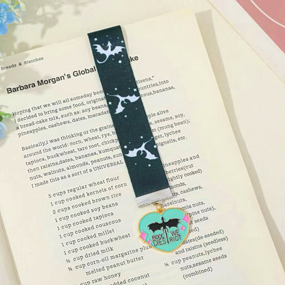 Strap Bookmark with Dragon Themed Metal Charms