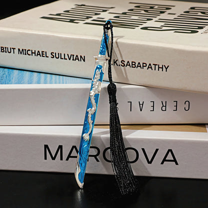 Wuxia Sword Shaped Metal Bookmark