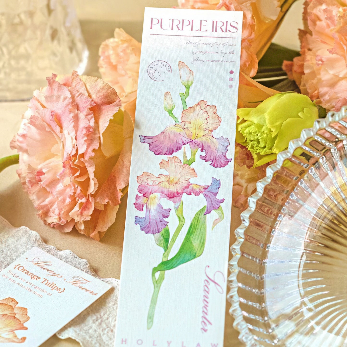 Pictures of Flowers Paper Bookmark Set